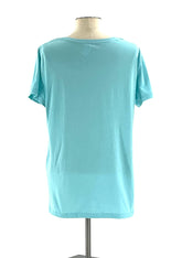 Short Sleeve T-Shirt by Nautica Size Large Baby Blue With Nautica On The Front 100% cotton - TheRealThreads
